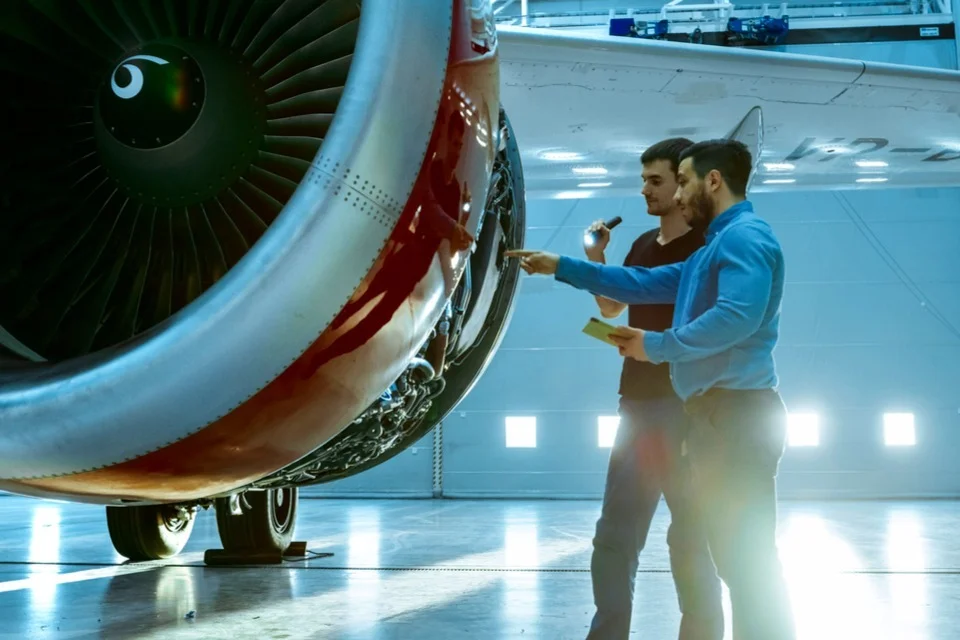 s960 Maintenance engineers diagnose a jet engine By Gorodenkoff at Shutterstock MEO Immigration